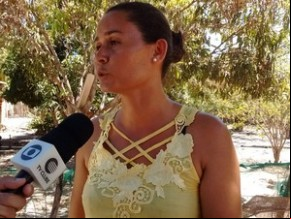 Andreia Melo relatou a morte da irmão e do genro.(Imagem:Catarina Costa/G1 PI)