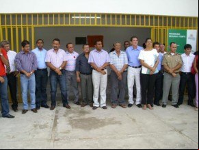 Autoridades Florianenses durante inauguração de Ginásio(Imagem:Léo Miranda)