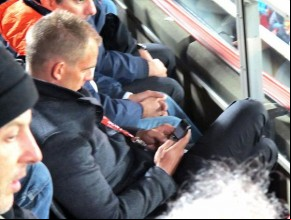 Ronald de Boer, irmão de Frank, acompanha o confronto entra Brasil e Chile, no Ellis Park, em Joanesburgo, pelas oitavas de final da Copa do Mundo (Imagem:Thiago Ribeiro )