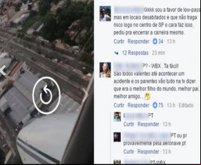 Voo rasante de bimotor no Corso assusta foliões e gera polêmica.(Imagem:florianonews.piauiconectado.com)