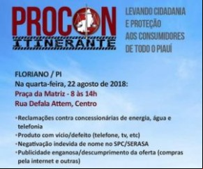 Floriano será contemplada com serviços do PROCON Itinerante.(Imagem:ASCOM)