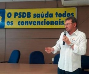 Na convenção do PSDB, Wilson Martins diz que candidatura depende do partido.(Imagem:Lídia Brito)