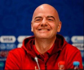 Gianni Infantino, presidente da Fifa.(Imagem:Marcelo Machado de Melo)