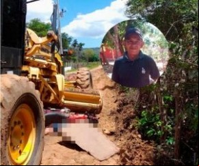 Motociclista morre após colidir com lamina de motoniveladora em Pedro II(Imagem:Reprodução)