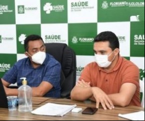 Prefeito Joel Rodrigues e Secretário de Saúde, James Rodrigues(Imagem:Reprodução)