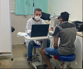 Sesapi realiza triagem em pacientes do mutirão de cirurgia de catarata no Piauí(Imagem:Sesapi)