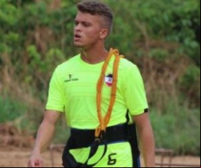 Amorim em treino físico no River-PI.(Imagem:Stephanie Pacheco)