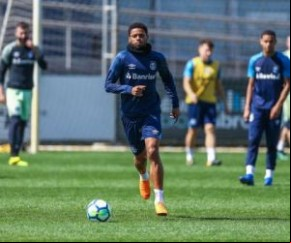 André tem lesão, e Grêmio fica sem centroavante para Libertadores.(Imagem:Lucas Uebel/Grêmio)