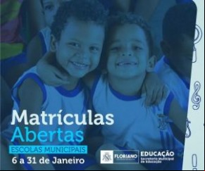 Estão abertas as matrículas de 2020 para escolas municipais de Floriano(Imagem:Secom)