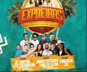 Expoeiras começa com exposições, palestras, leilão e shows musicais.(Imagem:Divulgação)