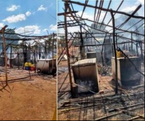 Incêndio destrói barracas em festejo no interior do Piauí.(Imagem:Canal 121)