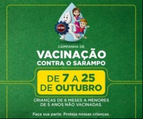Campanha de Vacinação contra o Sarampo começa nesta segunda, em Floriano.(Imagem:SECOM)