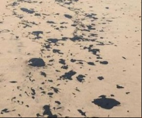 Semar interdita praia de Atalaia com o aparecimento de novas manchas.(Imagem:florianonews.piauiconectado.com)