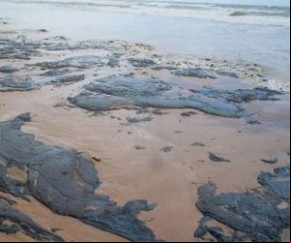 Semar recolhe 100kg de óleo no litoral e descarta interdição das praias no Piauí.(Imagem:florianonews.piauiconectado.com)
