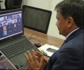 O governador Wellington Dias participou, nesta terça-feira (15), de reunião com representantes do Fundo Soberano Russo.  A reunião contou com todos governadores dos Consórcios Nord(Imagem:Reprodução)