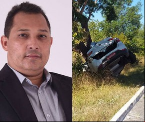 Carro ocupado por capitão Anderson estava com pneu reserva e acima da velocidade.(Imagem:Divulgação)