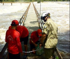 Rio Longá ultraa cota de inundação e alerta Defesa Civil.(Imagem:Divulgação)