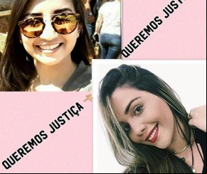 Famílias de vítimas de feminicídio se unem em protesto em frente a quartel da PM.(Imagem:Reprodução)