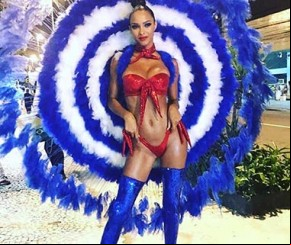 Piauiense, top model Laís Ribeiro desfila na Portela.(Imagem:Divulgação)
