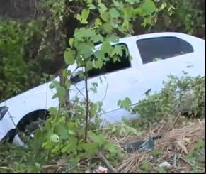 Motorista perde controle e veículo desce barranco na BR-343.(Imagem:florianonews.piauiconectado.com)