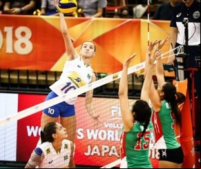 Brasil bate o México pela segunda fase do Mundial de vôlei.(Imagem:Divulgação/FIVB)