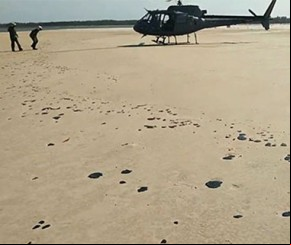 Marinha usa aeronave e navio para apurar denúncias de óleo no Delta de Parnaíba.(Imagem:florianonews.piauiconectado.com)