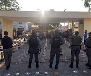 Quatro candidatos são detidos durante concurso da Polícia Civil por suspeita de fraude.(Imagem:Ascom)