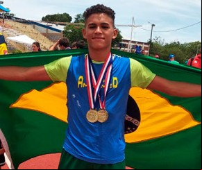 Piauiense conquista duas medalhas de ouro nos Jogos Sul-Americanos Escolares.(Imagem:florianonews.piauiconectado.com)