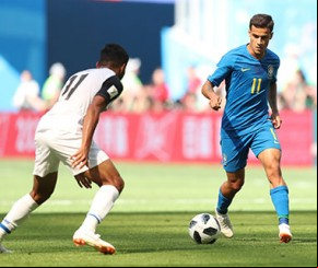 Melhor do jogo, Coutinho diz que seleção foi premiada com vitória.(Imagem:Lucas Figueiredo/CBF)