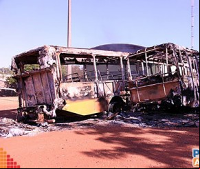 Há indícios de que incêndio nos cinco ônibus foi por 