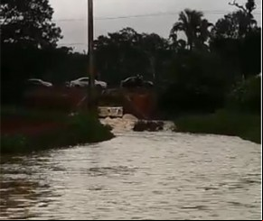 Dnit monitora trecho da BR-343 que rompeu no ano ado.(Imagem:Reprodução)