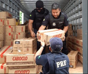 Operação do Greco e PRF apreende carga roubada avaliada em R$ 1 milhão.(Imagem:Greco)