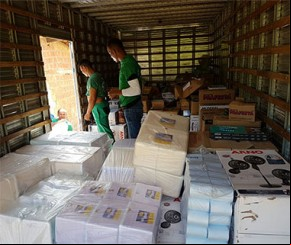 Polícia recupera carga de eletrodomésticos roubados de supermercado no Piauí.(Imagem:florianonews.piauiconectado.com)