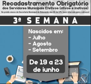 PMF inicia nova etapa para recadastramento dos servidores municipais.(Imagem:SECOM)