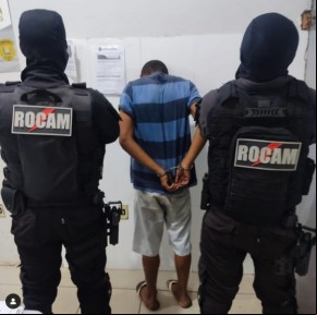 ROCAM efetua prisão de indivíduo com mandado em aberto no bairro Princesinha, em Floriano.(Imagem:Reprodução/Instagram)