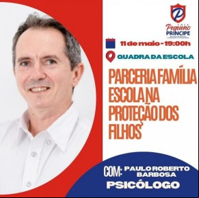 Escola Pequeno Príncipe promove evento sobre a importância da proteção dos filhos em casa.(Imagem:Divulgação)