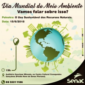 Senac de Floriano realiza evento em comemoração ao dia do Meio Ambiente.(Imagem:Senac)