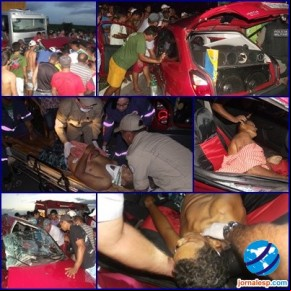 Colisão entre caminhão e dois carros deixa dois mortos em Buriti dos Lopes.(Imagem:Jornalesp.com)