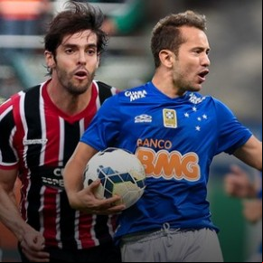 Kaká e Everton Ribeiro, estrelas de São Paulo e Cruzeiro, duelam no Morumbi.(Imagem:GloboEsporte)