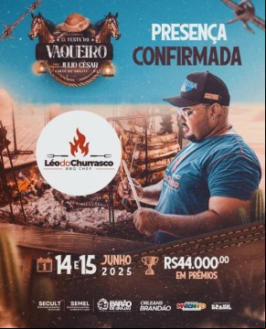 Léo do Churrasco é presença confirmada na IX Festa do Vaqueiro em Barão de Grajaú.(Imagem:Reprodução/Instagram)