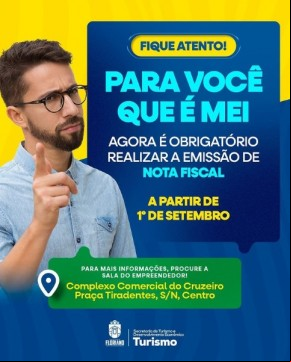 Floriano: MEI será obrigado a emitir Nota Fiscal para transações com empresas a partir de setembro.(Imagem:Secom)