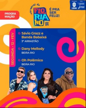 3º Arrastão do Carnaval de Floriano vai agitar a cidade com Sávio Grazz e Banda Babaixá(Imagem:Reprodução/Instagram)