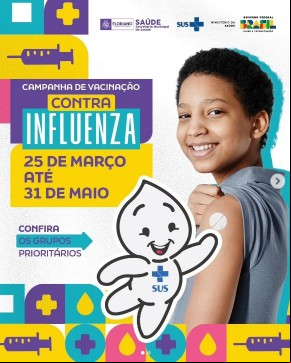 Campanha de Vacinação contra a Gripe tem início em Floriano dia 25 de março.(Imagem:Reprodução/Instagram)