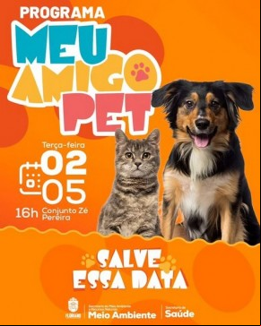 Programa Meu Amigo Pet oferece serviços de saúde para animais de estimação no Conjunto Zé Pereira.(Imagem:Reprodução/Instagram)
