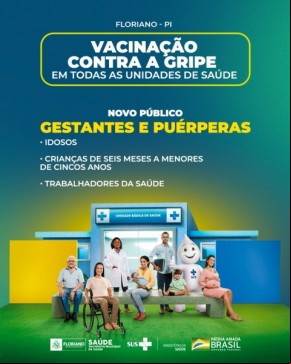 Grávidas e puérperas podem se vacinar contra a gripe em Floriano.(Imagem:Secom)