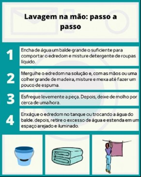 Lavando edredom na mão(Imagem:Divulgação)