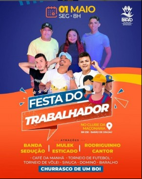 Prefeitura de Barão de Grajaú promove tradicional Festa do Dia do Trabalhador(Imagem:Divulgação)