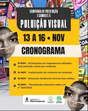 Campanha de prevenção à poluição visual em Floriano promove conscientização ambiental.(Imagem:Reprodução/Instagram)