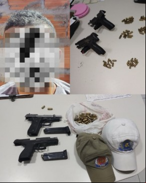 Polícia Militar cumpre mandado de prisão e apreende armas no bairro Princesinha, em Floriano.(Imagem:Reprodução/Instagram)