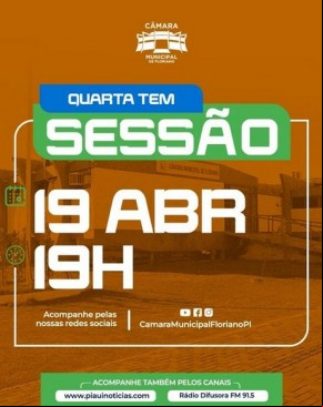 Participe da democracia: Acompanhe a sessão ordinária da Câmara Municipal de Floriano nesta quarta-feira.(Imagem:Reprodução/Instagram)